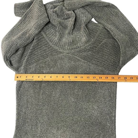 A|X ARMANI EXCHANGE Womens Pullover Medium Grey Cowl Neck Top Sweater Ribbed - Picture 5 of 9